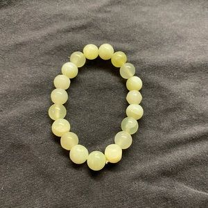 green beaded bracelet